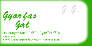 gyarfas gal business card